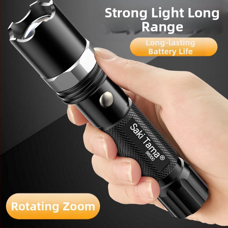 Фенер T6 LED, 10W, алуминиева сплав, презареждаем, 18650 батерия