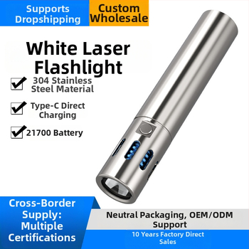 Фенер от неръждаема стомана LED, 40W, презареждаем, ръчно зареждане, обхват до 500 м, капацитет на батерията 4800mAh