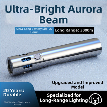 Фенер от неръждаема стомана LED, 40W, презареждаем, ръчно зареждане, обхват до 500 м, капацитет на батерията 4800mAh