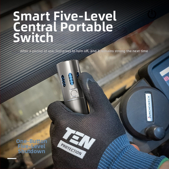 Фенер от неръждаема стомана LED, 40W, презареждаем, ръчно зареждане, обхват до 500 м, капацитет на батерията 4800mAh