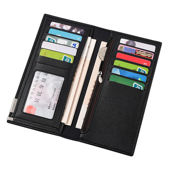 Férfi hosszú pénztárca cipzárral, PU bőr, krokodil mintával, több kártyatartóval, ultrakönnyű és vízálló