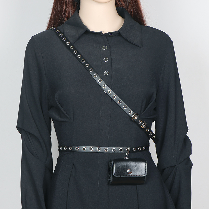 Accesoriu pentru rochie – stil unisex, piele PU, căptușeală PU, Primăvara 2024, Deschidere: Acoperită, potrivit pentru asortări zilnice (Stil: Unisex; Material: PU; An/Sezonă: Primăvara 2024; Căptușeală: PU; Deschidere: Acoperită)