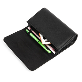 DWQID Geantă talie din PU pentru afaceri cu capac, închidere magnetică, construcție rigidă, căptușeală poliester, compartiment intern