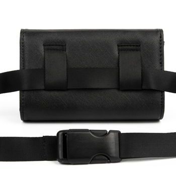 DWQID Geantă talie din PU pentru afaceri cu capac, închidere magnetică, construcție rigidă, căptușeală poliester, compartiment intern