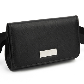 DWQID Geantă talie din PU pentru afaceri cu capac, închidere magnetică, construcție rigidă, căptușeală poliester, compartiment intern