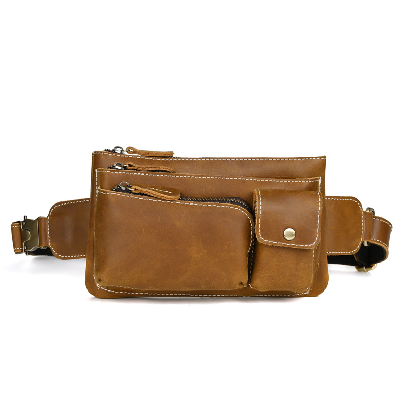 Gențiță de șold pentru telefon pentru bărbați, din piele naturală, primul strat de piele de vițel, model uni, căptușeală poliester-cotton, rezistentă la uzură, pentru uz zilnic