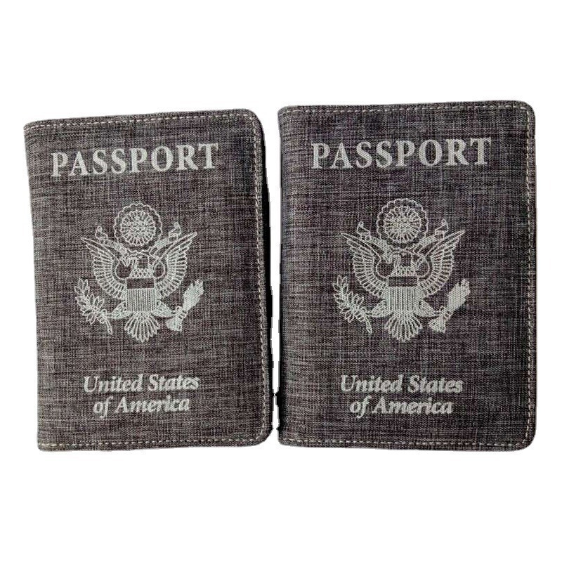 Калъф за паспорт от Oxford плат, геометричен модел, дишаща подплата, унисекс