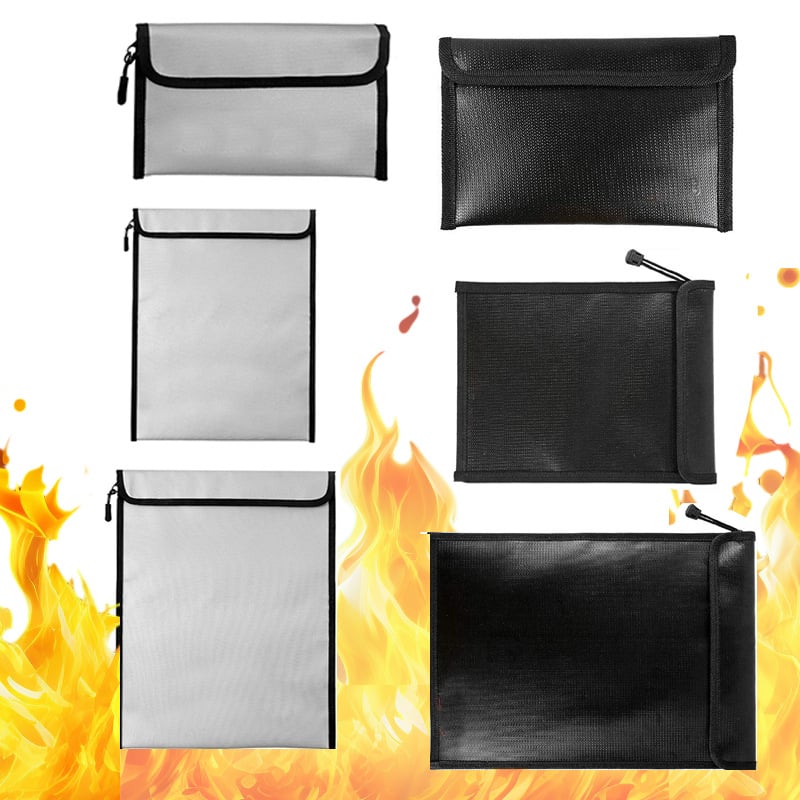 Φάκελος εγγράφων με πυρασφάλεια, υψηλής θερμικής αντίστασης, αδιάβροχος και ανθεκτικός στην υγρασία, με φερμουάρ, ύφασμα από ρευστό σιλικόνη ινώδες