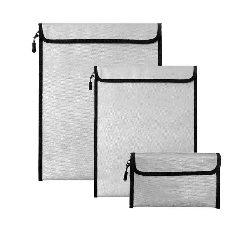 Φάκελος εγγράφων με πυρασφάλεια, υψηλής θερμικής αντίστασης, αδιάβροχος και ανθεκτικός στην υγρασία, με φερμουάρ, ύφασμα από ρευστό σιλικόνη ινώδες