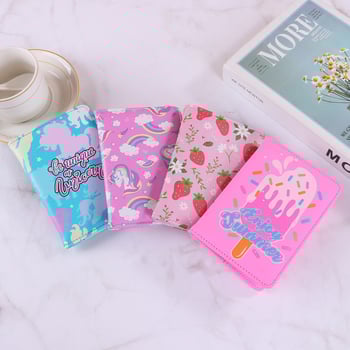 Държател за паспорт, PU материал и PU подплата, едноцветен модел, унисекс, стил: свеж и сладък.