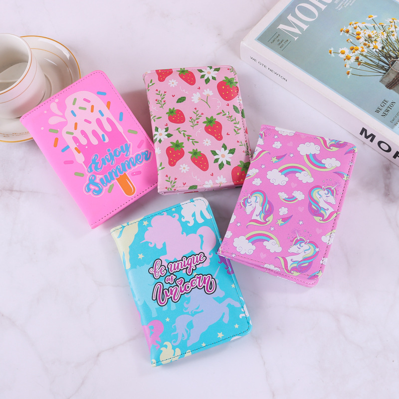 Държател за паспорт, PU материал и PU подплата, едноцветен модел, унисекс, стил: свеж и сладък.