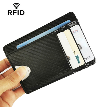 RFID držač kartica, PU koža, tanak dvostruki dizajn, višestruki pretinci za kartice