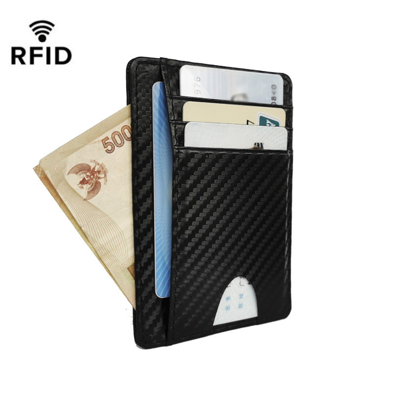 RFID držač kartica, PU koža, tanak dvostruki dizajn, višestruki pretinci za kartice