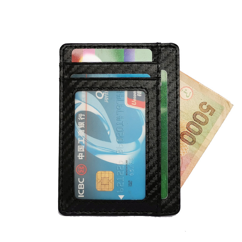 RFID držač kartica, PU koža, tanak dvostruki dizajn, višestruki pretinci za kartice