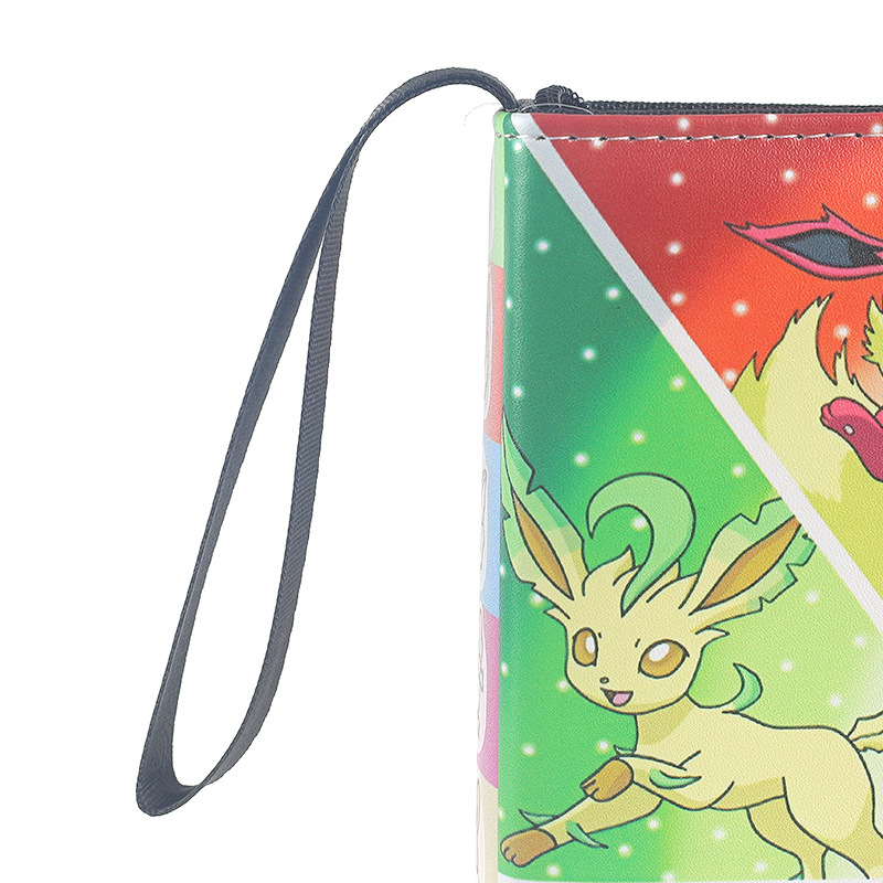 Pokémon kartični album s PU kožom i zatvaračem – anime uzorak, unisex, Xiangrui, proljeće 2025, vodootporan, izuzetno lagan