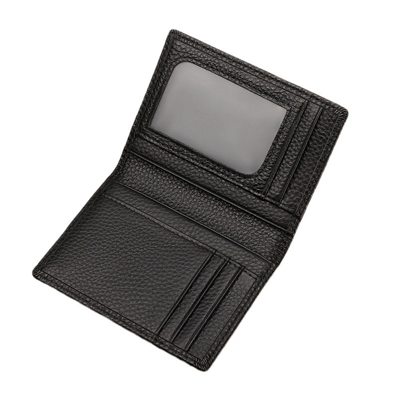 Muški kožni RFID držač kartica s džepom za ID/fotografiju, dvostruki, vodootporan