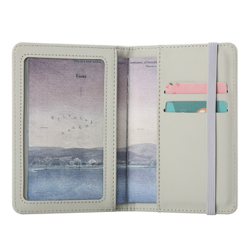 Portofel pentru pașaport și suport pentru documente cu personalizare, material PU, căptușeală PU, primăvara 2025