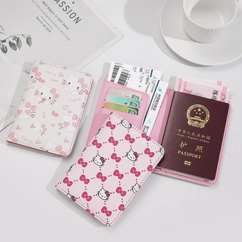 Husă pentru pașaport și documente, model desen animat, material PU, Tide River, unisex