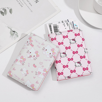 Husă pentru pașaport și documente, model desen animat, material PU, Tide River, unisex