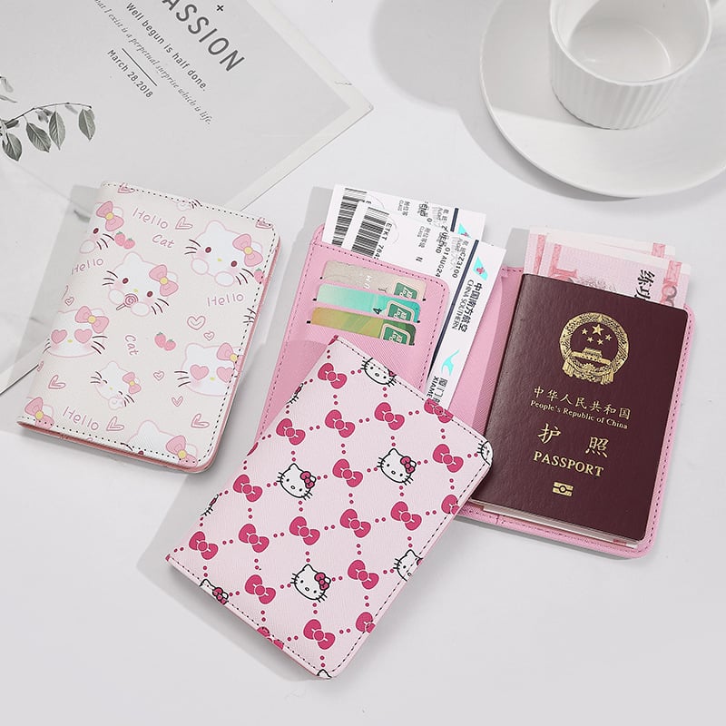 Husă pentru pașaport și documente, model desen animat, material PU, Tide River, unisex