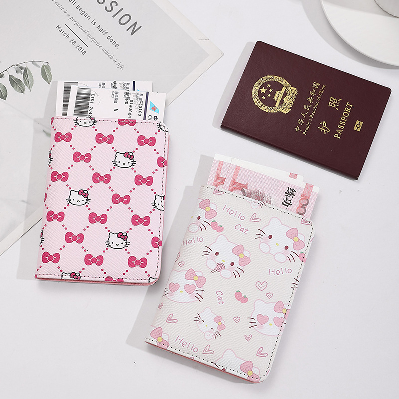 Husă pentru pașaport și documente, model desen animat, material PU, Tide River, unisex