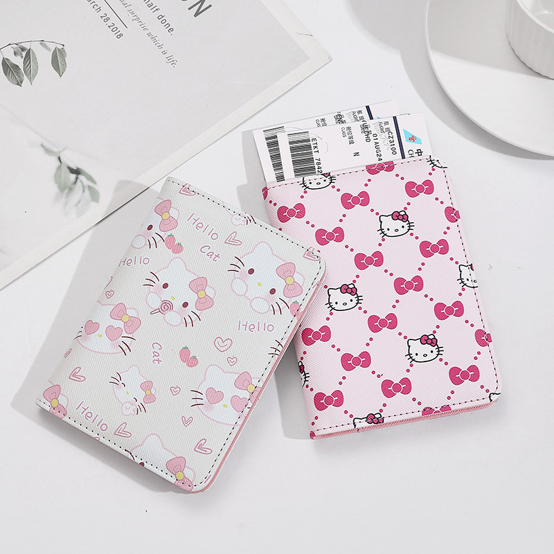 Husă pentru pașaport și documente, model desen animat, material PU, Tide River, unisex