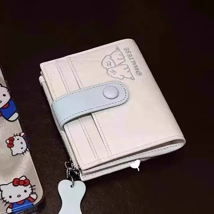 Ko-brandirani kožni novčanik za kartice i kovance s preslatkim štenetom, višenamjensko spremanje kartica i identifikacije, unisex, anime crtani stil, izlazi u jesen 2025