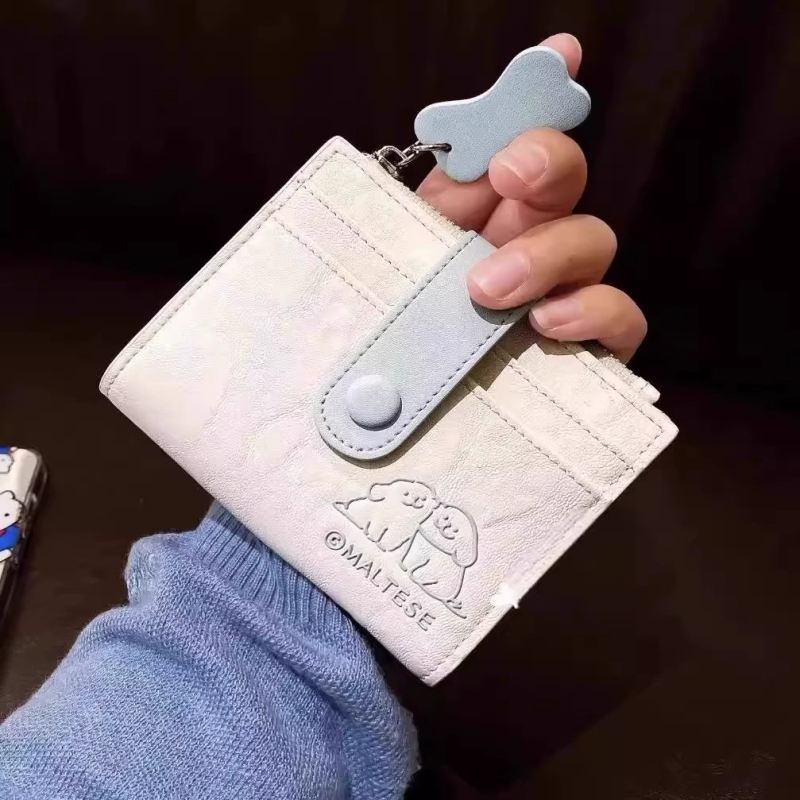 Ko-brandirani kožni novčanik za kartice i kovance s preslatkim štenetom, višenamjensko spremanje kartica i identifikacije, unisex, anime crtani stil, izlazi u jesen 2025