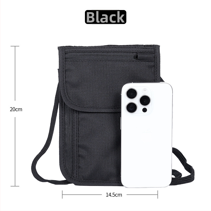 RFID passihoidik, mitmekülgne vargustevastane crossbody kott, passi ja dokumentide jaoks, Oxford kangas, veekindel, hingav