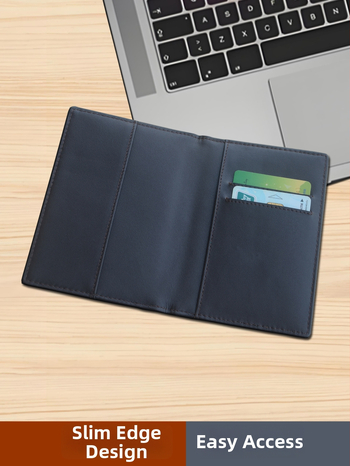 Holder pentru card de avocat și documente, din piele naturală, ultra-subțire, cu buzunare pentru carduri