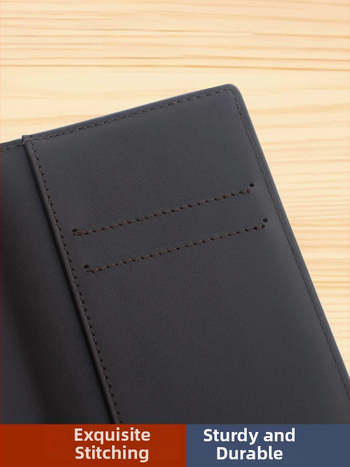 Holder pentru card de avocat și documente, din piele naturală, ultra-subțire, cu buzunare pentru carduri