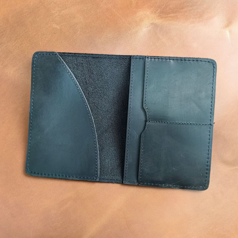 Holder pașaport și carduri din piele naturală, unisex, model 5503, cu 1 compartiment pliabil, rezistent la apă, extensibil