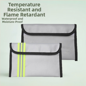 Termoizoliacinė, ugniai atspari dokumentų dėžė, vandeniui atspari su užtrauktuku, stačiakampio formos – pasams, sutarčių ir sąskaitų saugojimui