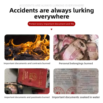 Termoizoliacinė, ugniai atspari dokumentų dėžė, vandeniui atspari su užtrauktuku, stačiakampio formos – pasams, sutarčių ir sąskaitų saugojimui