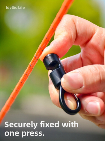 Sátor kötélhorgony alumíniumötvözetből – csatlakozó ponyvához és lámpához tartó klip – Márka: A Little Smoke