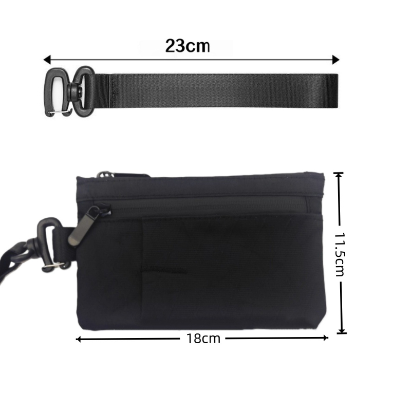 RFID-blokirajući mini novčanik – ultra lagan unisex držač kartica za putovanja, poliester, protiv krađe i protiv prijevare