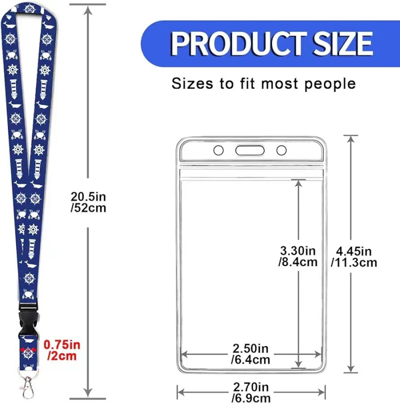 Ланярд със джоб за карти – за билети и ID – Полиестер – Модерен стил на простота