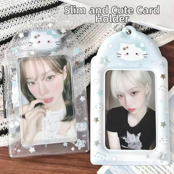 Държач за карти, универсален модел, PVC, сладък стил, дисплейна висулка за карти