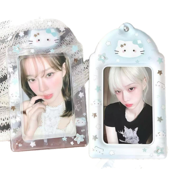 Държач за карти, универсален модел, PVC, сладък стил, дисплейна висулка за карти