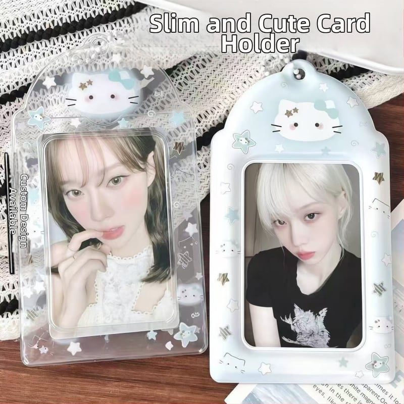 Държач за карти, универсален модел, PVC, сладък стил, дисплейна висулка за карти