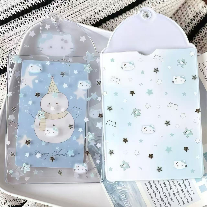 Държач за карти, универсален модел, PVC, сладък стил, дисплейна висулка за карти