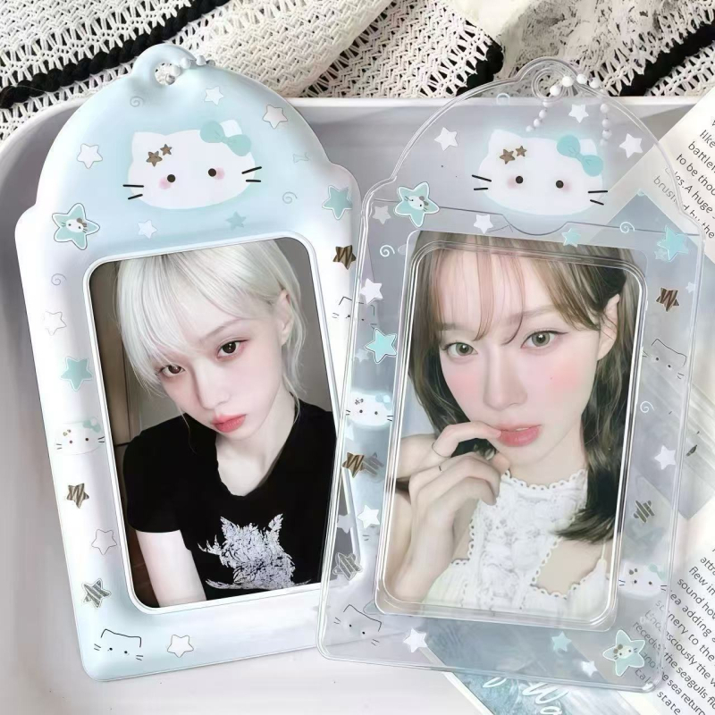 Държач за карти, универсален модел, PVC, сладък стил, дисплейна висулка за карти