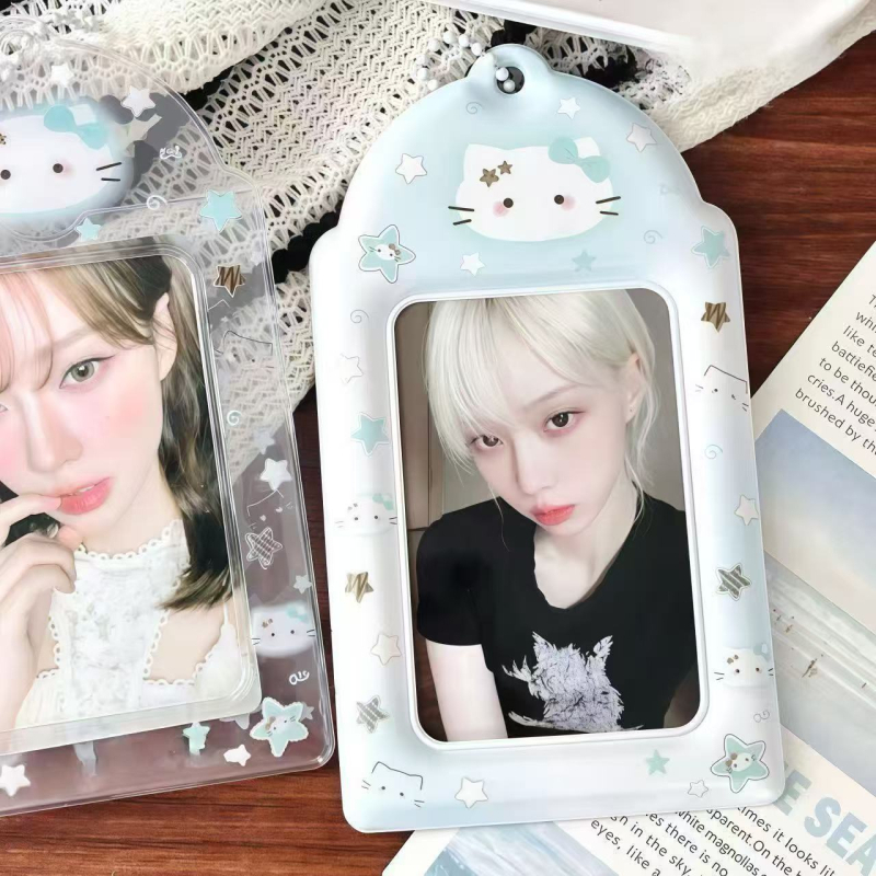 Държач за карти, универсален модел, PVC, сладък стил, дисплейна висулка за карти