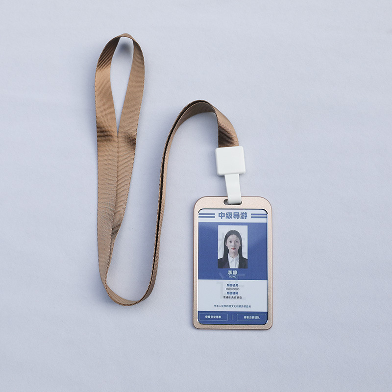 Калъф за карта с ланярд за електронна туристическа карта – PP материал, модерен минималистичен стил, работна карта