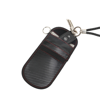 Carcasă pentru chei din fibră de carbon cu protecție RFID, model F005, brand Puxin