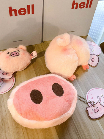 Portofel pluș pentru monede, model animal, stil urban simplu, 1 compartiment pliabil, primăvara 2024