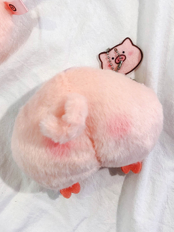 Portofel pluș pentru monede, model animal, stil urban simplu, 1 compartiment pliabil, primăvara 2024