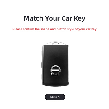 Husa pentru chei Volvo din velur cu curea simplă pentru XC60, S90, XC40, XC90