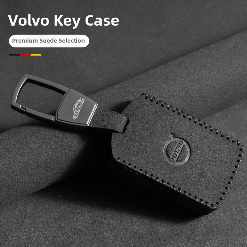 Husa pentru chei Volvo din velur cu curea simplă pentru XC60, S90, XC40, XC90