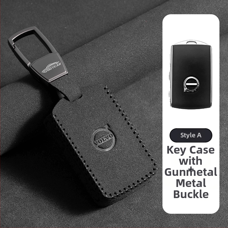 Husa pentru chei Volvo din velur cu curea simplă pentru XC60, S90, XC40, XC90
